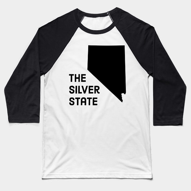 Nevada - The Silver State Baseball T-Shirt by whereabouts